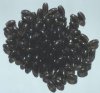 100 9x6mm Acrylic Transparent Black Diamond Ovals